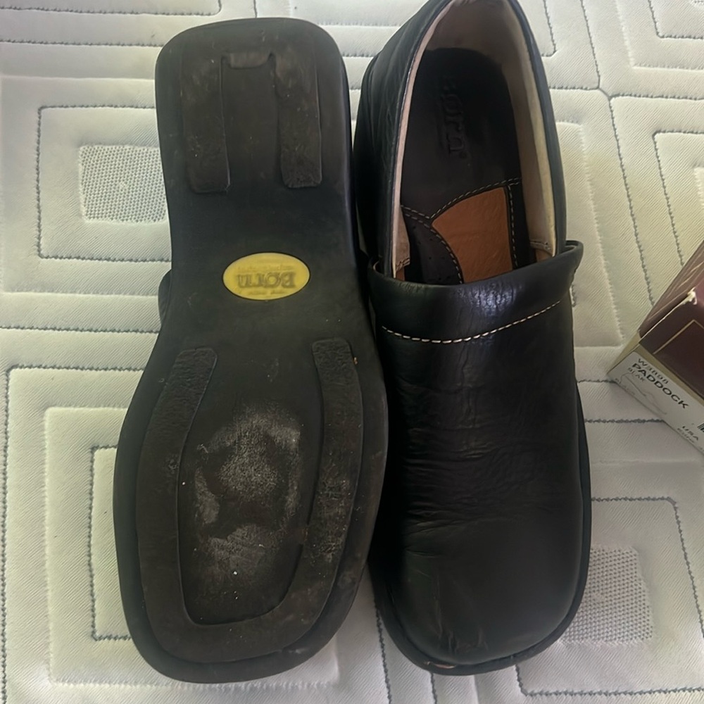 Born Paddock slip on clog black size 9